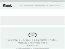 Tablet Screenshot of klinik.dk